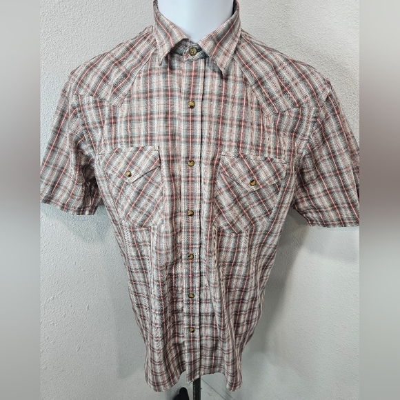 Pendleton Frontier men's button short-sleeve large - Picture 1 of 7